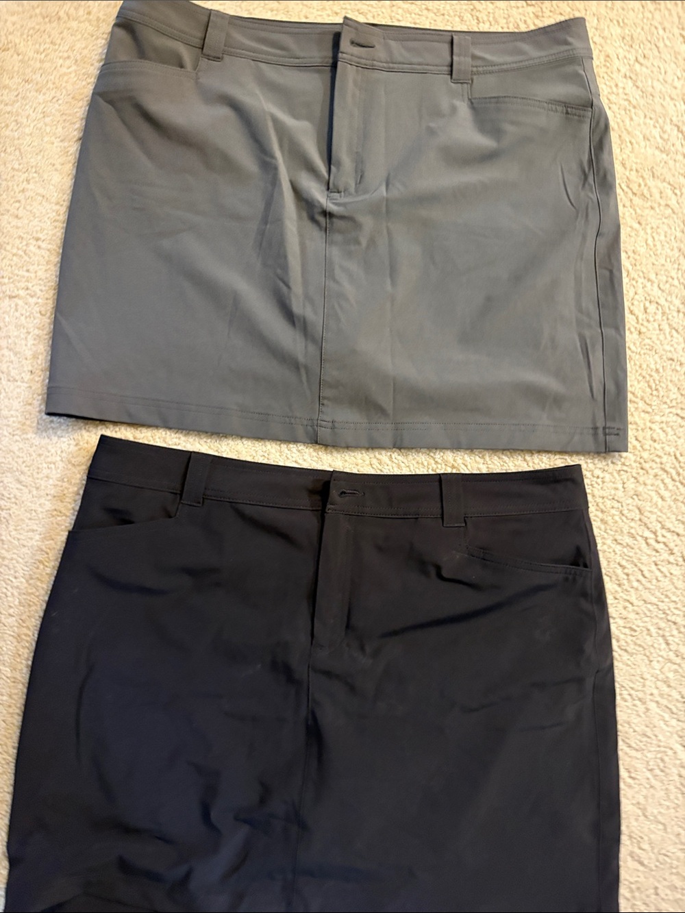 Lot 2 Eddie Bauer black gray skort size 16 NWOT